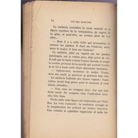 Vie des martyrs 1914-1916, Georges Duhamel, 1945 - guerre 1914 1918, Poilus