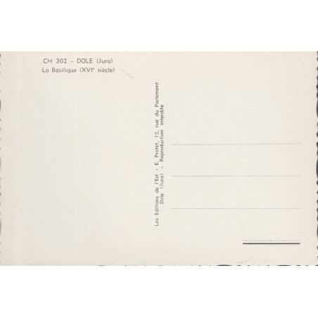 Dole, la basilique - carte postale département 39 Jura, église