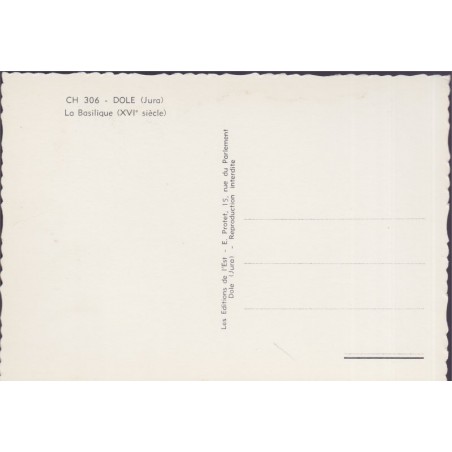 Dole, la basilique du XVIe siècle - carte postale département 39 Jura, église