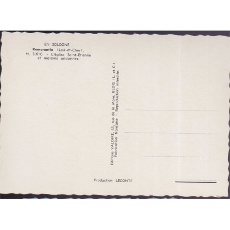 Romorantin, l'église Saint-Etienne - carte postale département 41 Loir-et-Cher, Sologne