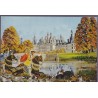 Chambord, la chasse au sanglier - carte postale département 41 Loir-et-Cher, chateaux, illustrateurs