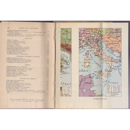 L'Italie par les textes, Barincou et Camugli, 1945 - manuels d'italien, Italie