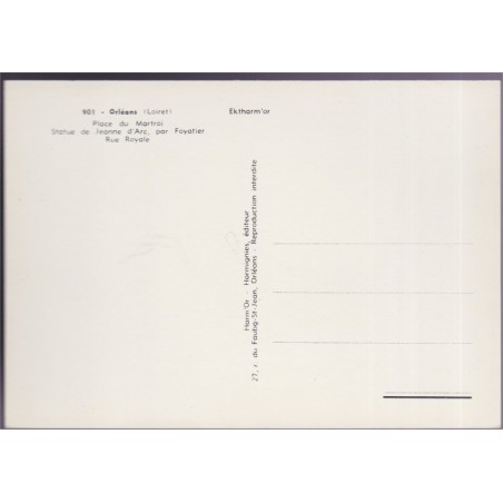 Orléans, place du Martroi - carte postale département 45 Loiret