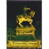 Orléans, la statue illuminée de Jeanne d'Arc, carte postale département 45 Loiret - Jeanne d'Arc,