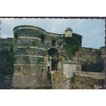 Angers, l'entrée du château - carte postale département 49 Maine-et-Loire