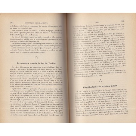 Société de Géographie de l'Est, bulletin trimestriel, 1902 - Russie, ethnologie, Madagascar, Chine,