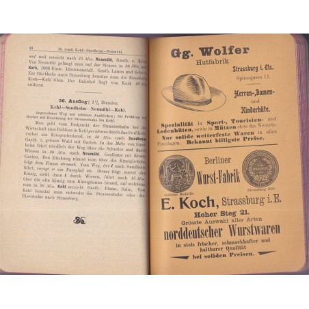 Strassburger Wanderburg, Wilhelm Schmidt, 1904 - guide de voyage Strasbourg, alsatiques