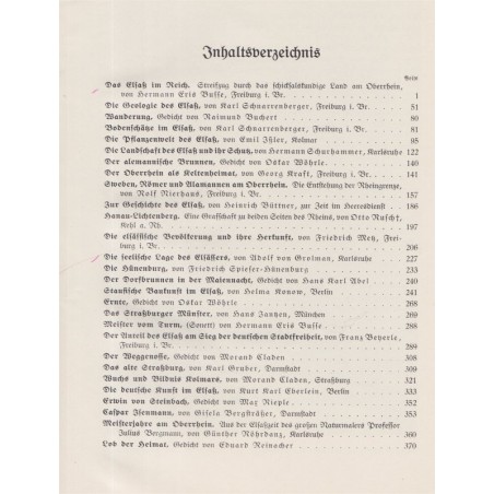 Das Elsass, hermann Gris Buffe, Oberrheinische Heimat 1940 - alsatiques, Alsace