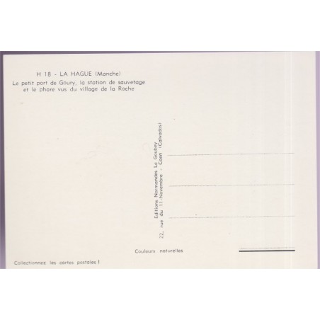 La Hague, le petit port de Goury - carte postale département 50 Manche