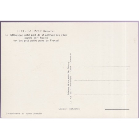 La Hague, le port de Saint-Germain-des-Vaux, carte postale, département 50, Manche - église, Libération, monument commémoratif,