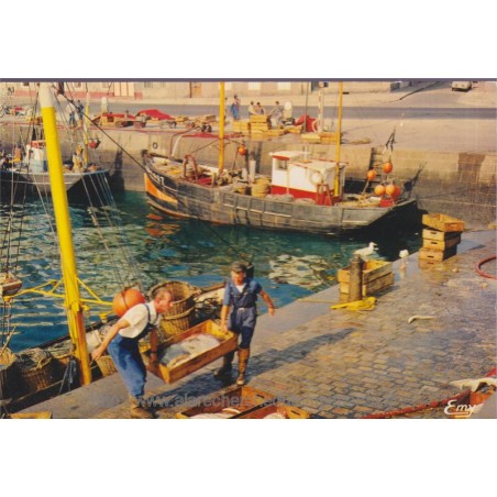 Cherbourg, retour de pêche - carte postale département 50 Manche, bateaux