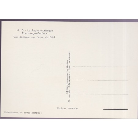Cherbourg - Barfleur, vue générale sur l'anse du Brick - carte postale département 50 Manche