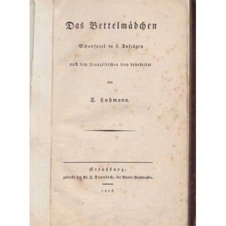 Daniel oder der Strassburger, Ehrenfried Stöber - théâtre alsacien,alsatiques