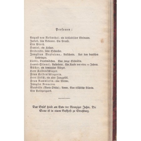 Daniel oder der Strassburger, Ehrenfried Stöber - théâtre alsacien,alsatiques