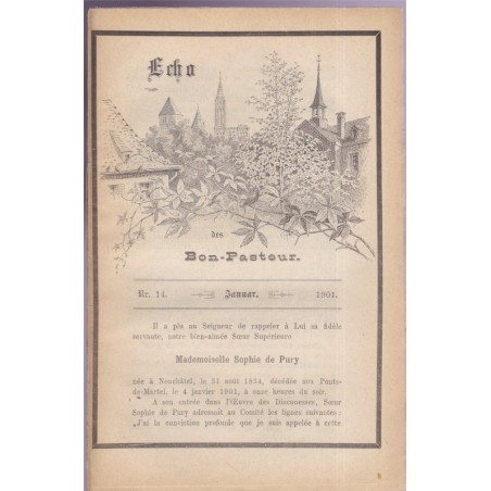 L'Echo du Bon-Pasteur Strasbourg, pensionnat de 1896 à 1913 - revues écoles, Colonies, écoles religieuses, généalogie