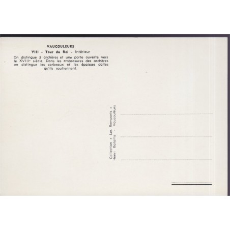 Vaucouleurs, Tour du Roi, intérieur  - carte postale département Meuse, châteaux