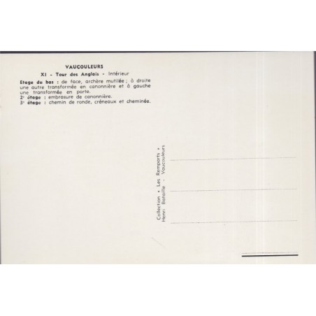 Vaucouleurs, Tour des Anglais, intérieur  - carte postale département Meuse, châteaux