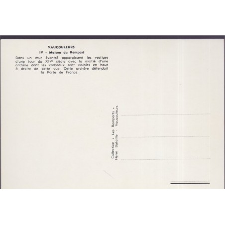 Vaucouleurs, Maison du Rempart  - carte postale département Meuse, châteaux