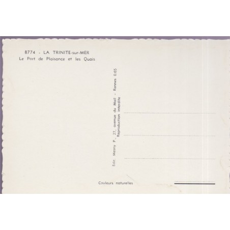 La Trinité-sur-Mer, le port de plaisance et quais  - carte postale département Morbihan, Bretagne, bateaux