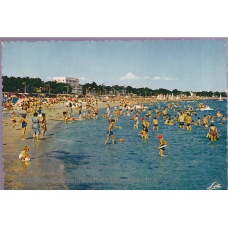 Carnac, la grande plage  - carte postale département Morbihan, Bretagne