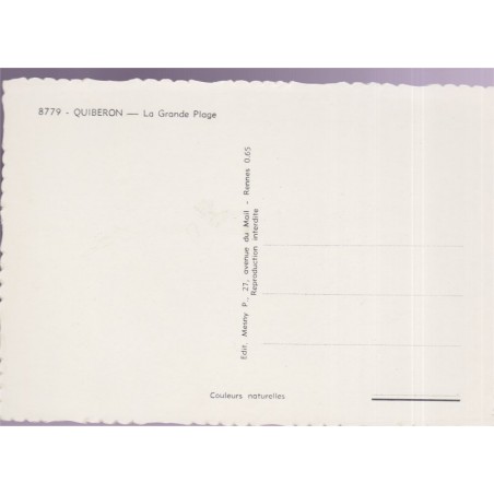 Quiberon, la grande plage  - carte postale département Morbihan, Bretagne