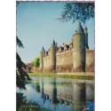 Josselin, le château au bord de l'Oust - carte postale département Morbihan, Bretagne, châteaux