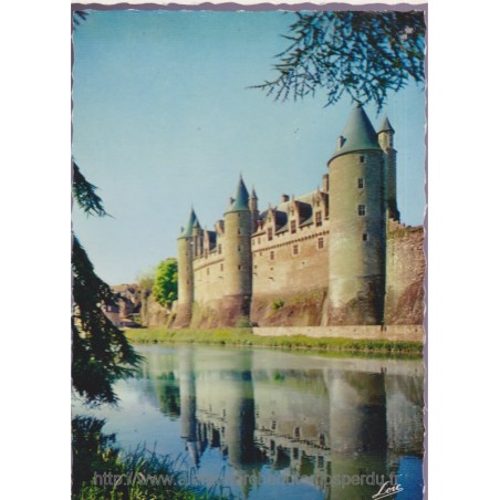Josselin, le château au bord de l'Oust - carte postale département Morbihan, Bretagne, châteaux