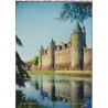 Josselin, le château au bord de l'Oust - carte postale département Morbihan, Bretagne, châteaux
