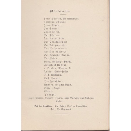 's sechscht Gebott, Julins Greber, 1904 - théâtre alsacien, alsatiques