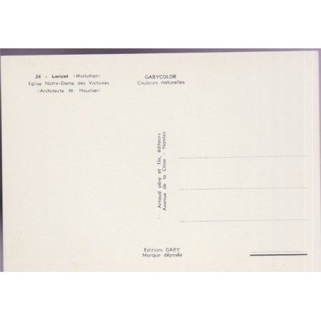 Lorient, église Notre-Dame des Victoires, carte postale département Morbihan, Bretagne,