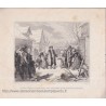 Gravure, Louis Seize distribuant des aumônes à de pauvres paysans, Hersent & Lefèvre, XIXe siècle - art, monarchie, graveur