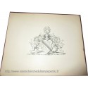 Lithographie Blason de Strasbourg par A. Münch, 1871, dimensions 15 cm - héraldique Alsace, Siège de Strasbourg 1870