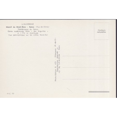 Sancy, téléphérique, Massif du Mont-Dore - carte postale département Puy-de-Dôme, Auvergne