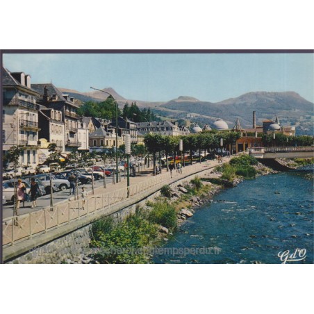 La Bourboule, sur les quais - carte postale département Puy-de-Dôme, Auvergne