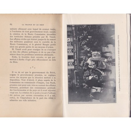 La France et le Rhin, Commandant Mangin, 1945 - Allemagne, guerre 1914-18, 2e guerre mondiale