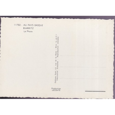 Biarritz, le phare - carte postale département Pyrénées-Atlantiques