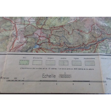 Carte des Vosges, feuille de Munster, 1952, Le Club Vosgien - tourisme Alsace