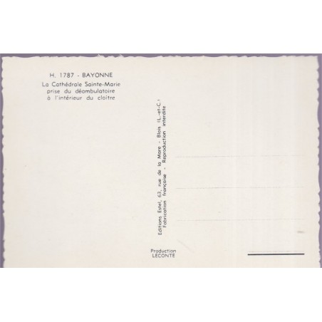 Bayonne, la cathédrale Sainte-Marie - carte postale département Pyrénées-Atlantiques, églises