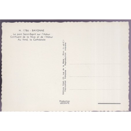 Bayonne, le pont Saint-Esprit sur l'Adour - carte postale département Pyrénées-Atlantiques