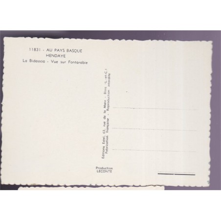Hendaye, la Bidassoa, Fontarabie - carte postale département Pyrénées-Atlantiques, bateaux