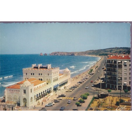 Hendaye, le casino et la plage - carte postale département Pyrénées-Atlantiques