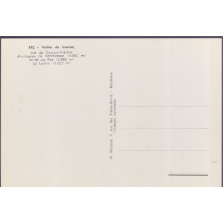 Cazaux-Fréchet, vallée du Louron - carte postale département Hautes-Pyrénées
