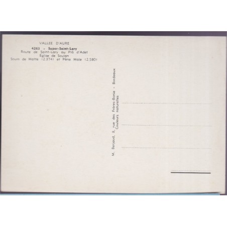 Super-Saint-Lary, église de Soulan - carte postale département Hautes-Pyrénées