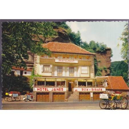 Graufthal, hôtel restaurant Aux Maisons des Rochers, carte postale département Bas-Rhin