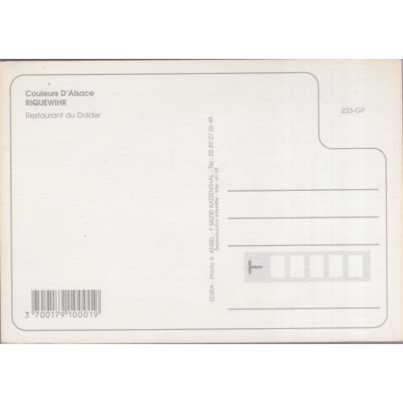 Riquewihr, Restaurant du Dolder - carte postale département Haut-Rhin, carte publicitaire