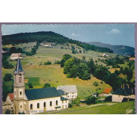 Orbey Basses Huttes, carte postale département Haut-Rhin 68 - village alsacien, église, Alsace,