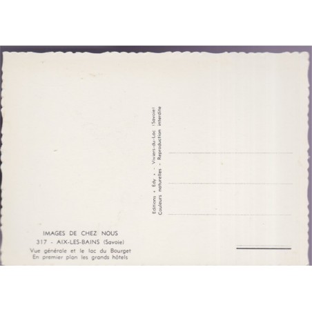 Aix-les-Bains, vue générale, les grands hôtels - carte postale département Savoie