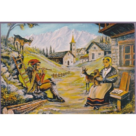 Peintre savoyard Canova, du pays rêvé de nos vacances - carte postale département Savoie, folklore