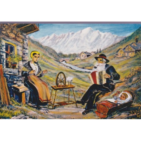 Peintre savoyard Canova, les trois générations - carte postale département Savoie, folklore