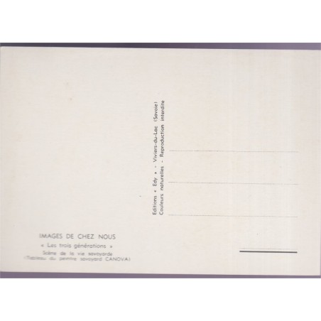 Peintre savoyard Canova, les trois générations - carte postale département Savoie, folklore